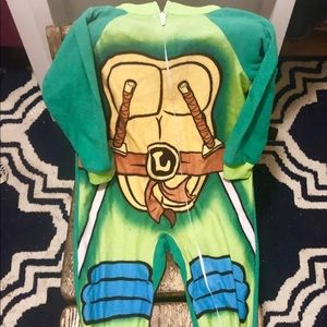 Nickelodeon Pajamas - 3T Ninja Turtle Leonardo Fleece Onesie PJ Nickelodeon Pajamas - 3T Ninja Turtle Leonardo Fleece Onesie PJ